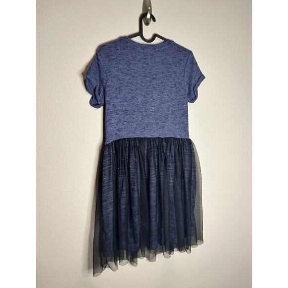 Cat & Jack blue Dress girls tulle And Cotton Size XL 14/16 Navy Blue - Picture 3 of 3